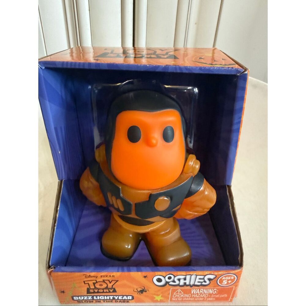 Disney Pixar Ooshies Buzz Lightyear Orange Glow In The Dark Action Figure NWT
